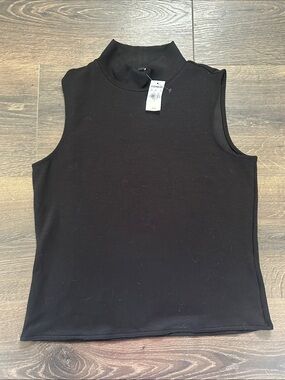 Express Black Sleeveless Mock Neck Tank